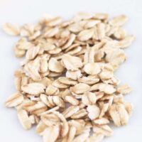 Rolled oats on a flat surface