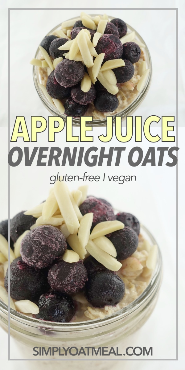 Apple Juice Overnight Oats - Simply Oatmeal