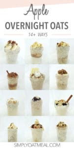 All of the apple overnight oat recipes made by Simply Oatmeal