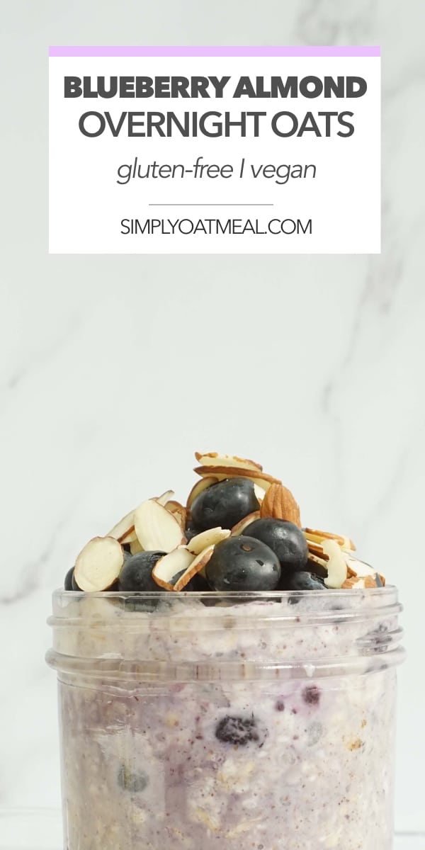 Blueberry Almond Overnight Oats - Simply Oatmeal
