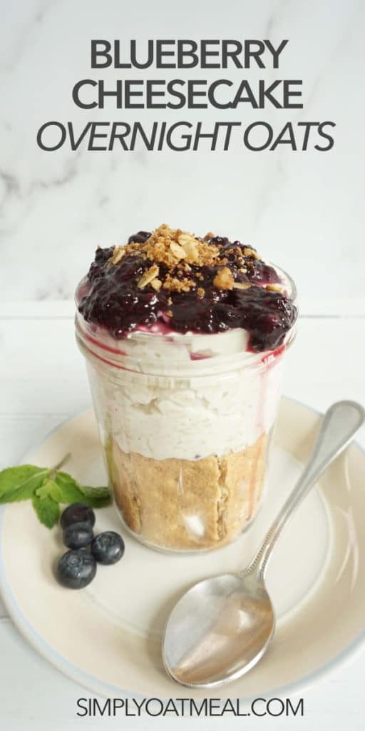 Blueberry Cheesecake Overnight Oats - Simply Oatmeal