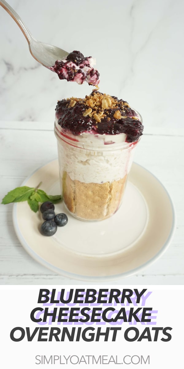 Blueberry Cheesecake Overnight Oats - Simply Oatmeal