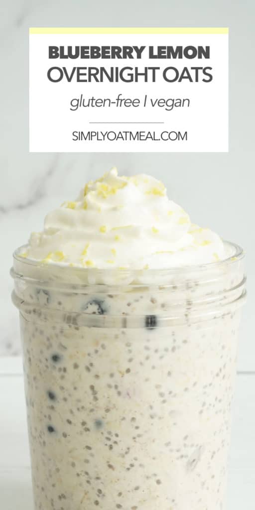 Blueberry Lemon Overnight Oats - Simply Oatmeal