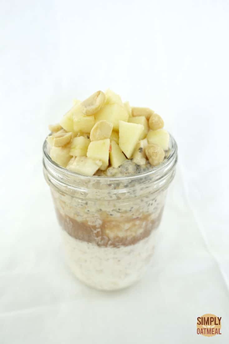 Peanut Butter Apple Overnight Oats - Simply Oatmeal