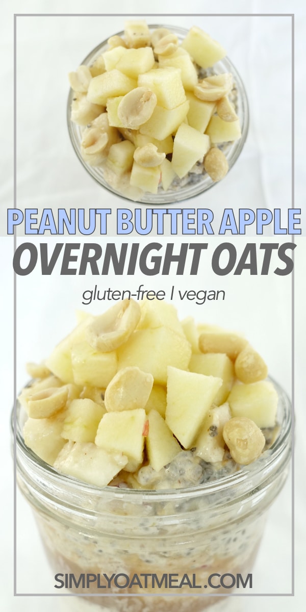Peanut Butter Apple Overnight Oats - Simply Oatmeal