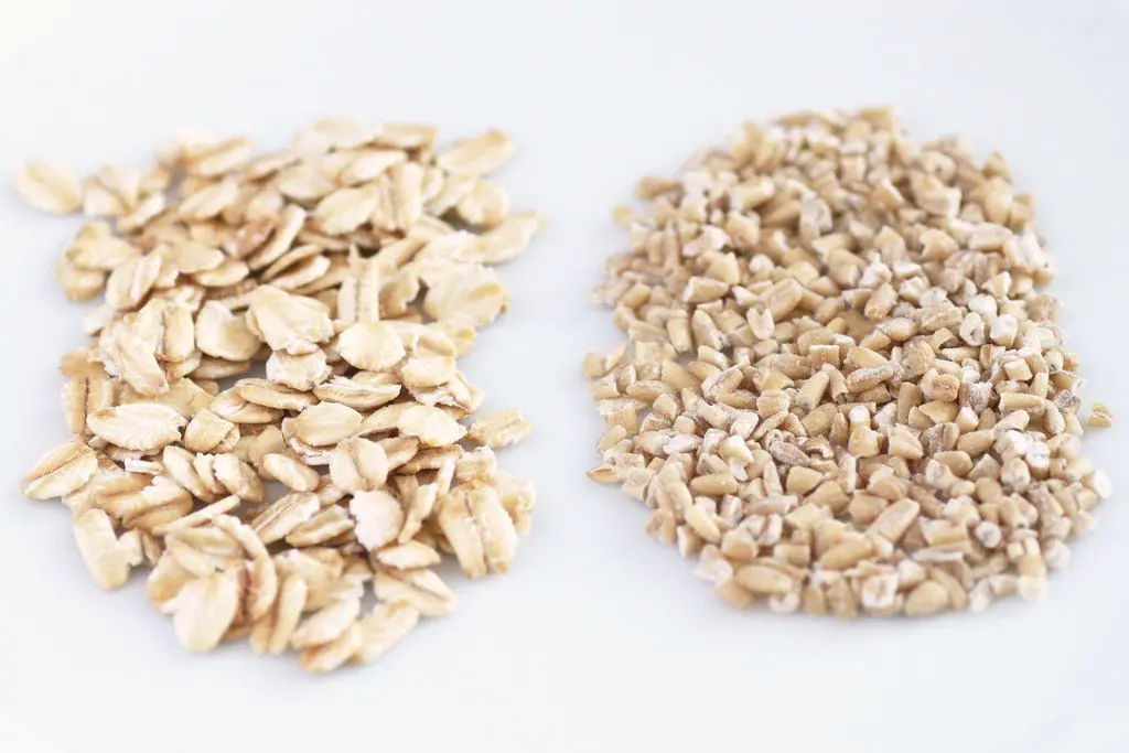 The difference between rolled oats and steel cut oats.