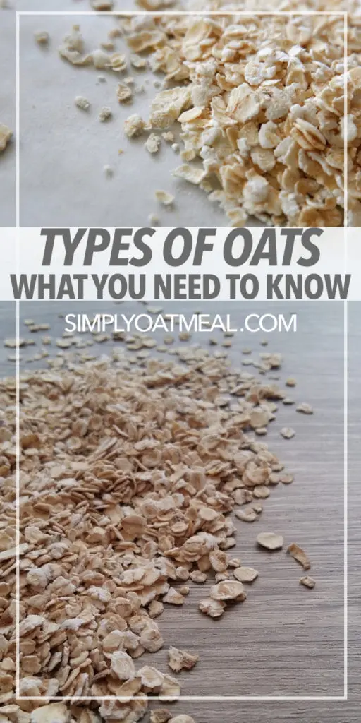 The types of oats frequently used in oatmeal recipes.