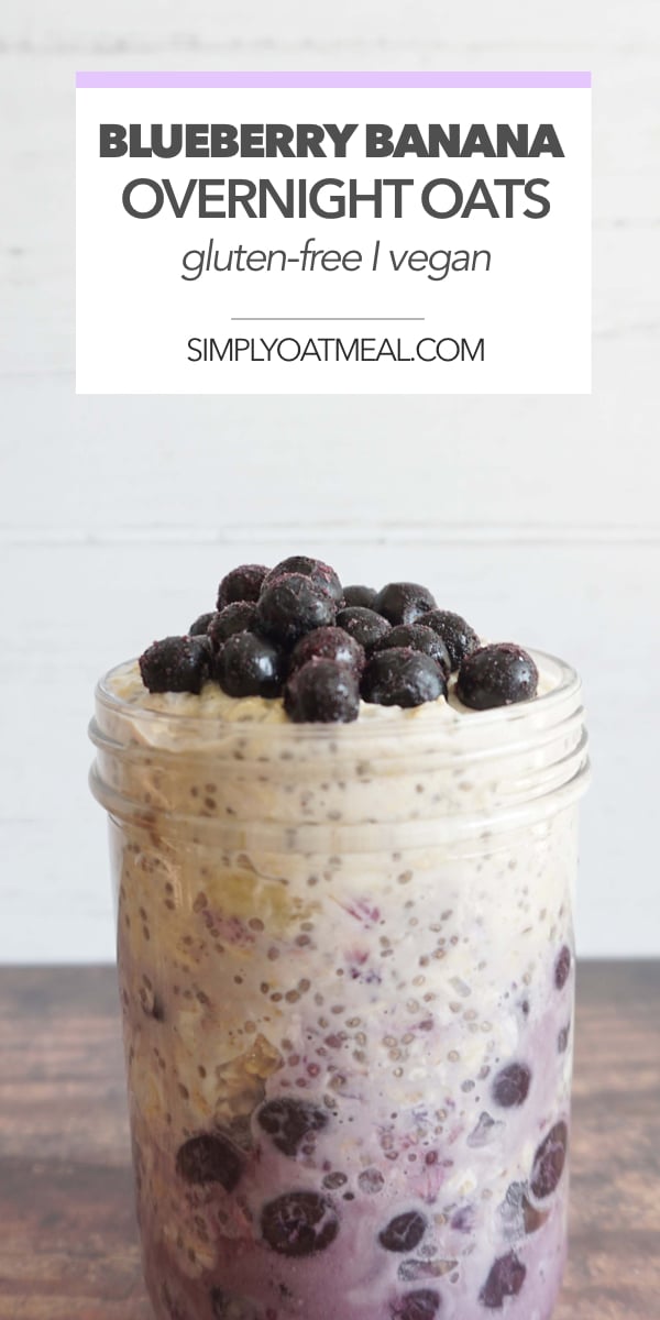 Blueberry Banana Overnight Oats - Simply Oatmeal