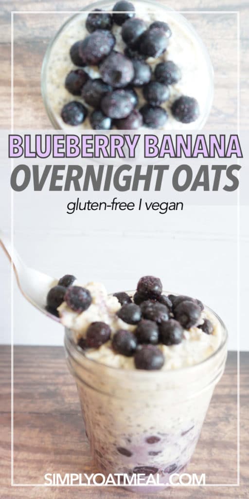 Blueberry Banana Overnight Oats - Simply Oatmeal