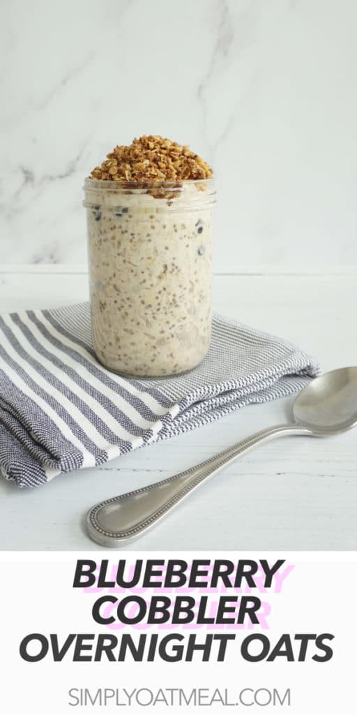 Blueberry Cobbler Overnight Oats - Simply Oatmeal