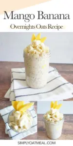 How to make mango banana overnight oats with fresh fruits.