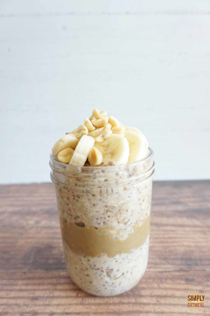 Peanut Butter Banana Overnight Oats Simply Oatmeal 2572