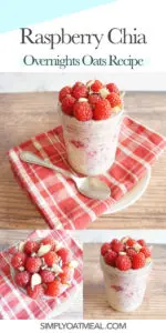 How to make raspberry chia overnight oats.