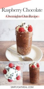 How to make raspberry chocolate overnight oats with double chocolate