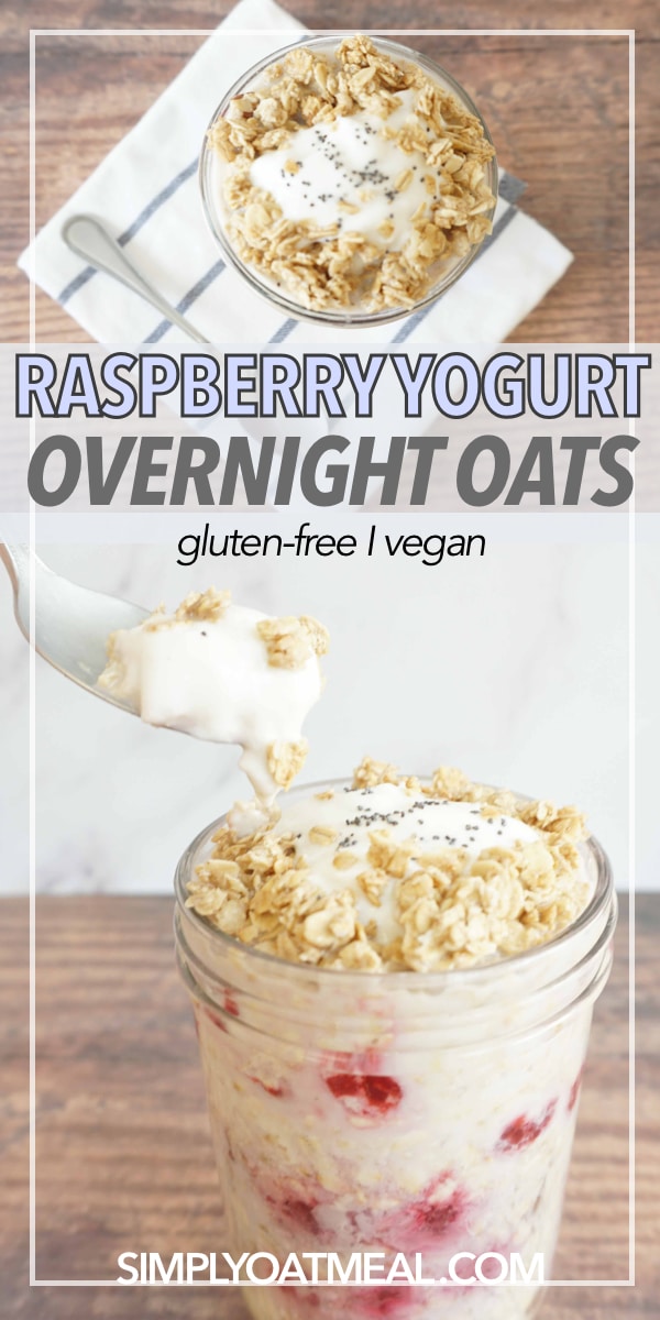 Raspberry Yogurt Overnight Oats - Simply Oatmeal