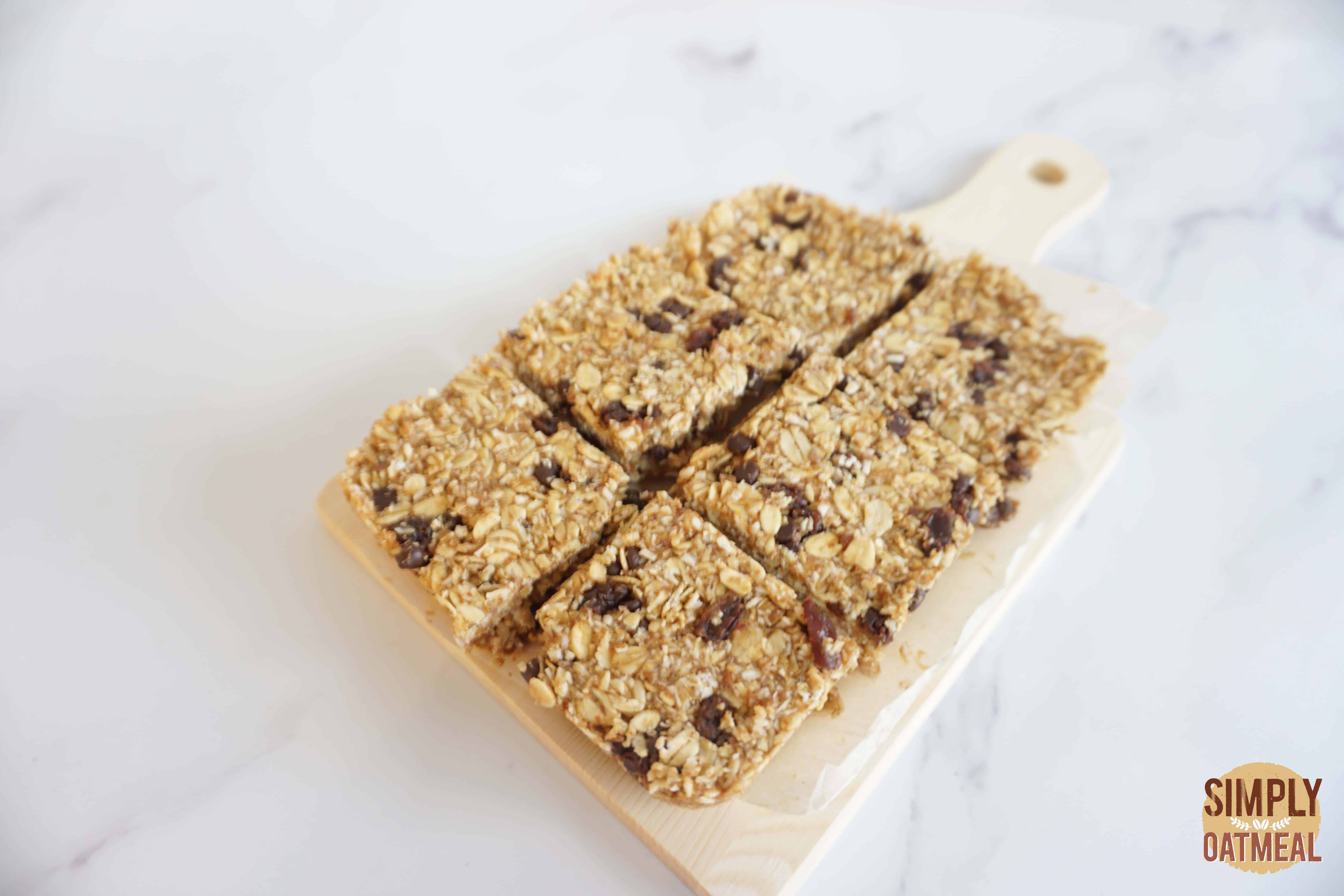 No Bake Oatmeal Raisin Bars (Gluten-Free, Vegan)
