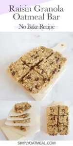 How to make no bake oatmeal raisin bar