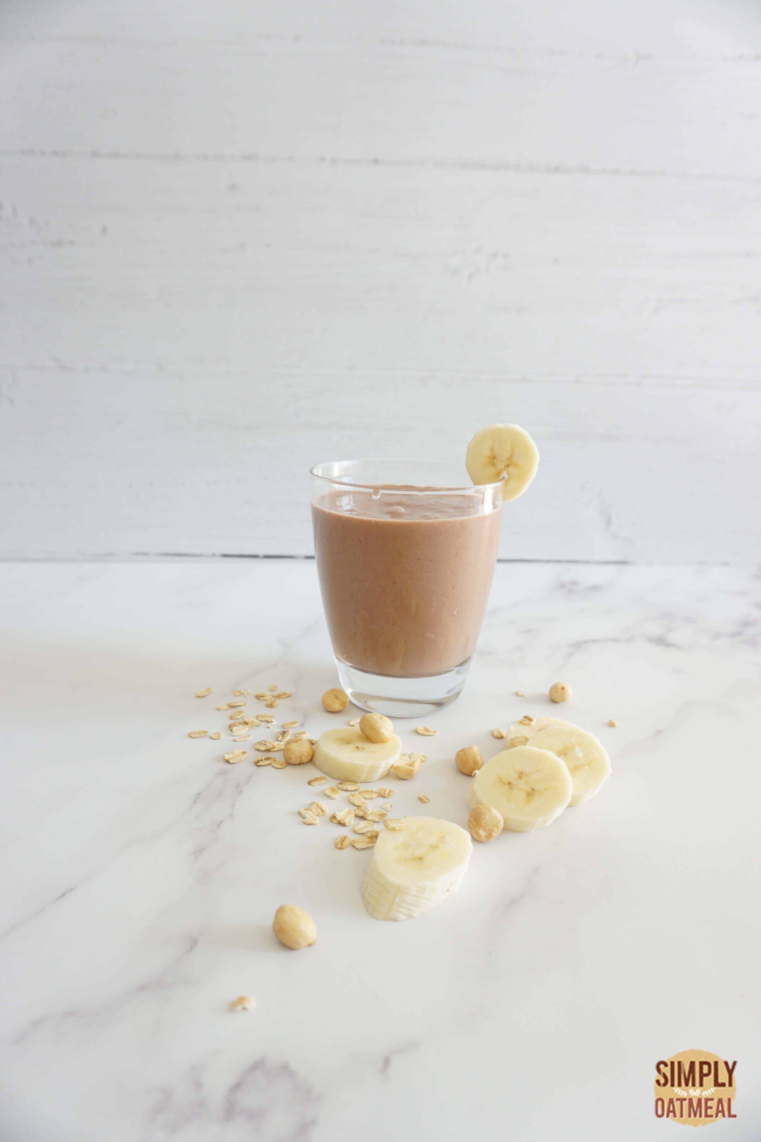 Chocolate Peanut Butter Banana Oatmeal Smoothie