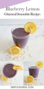 How to make a blueberry lemon oatmeal smoothie