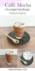 How to make caffe mocha overnight oats with cocoa powder and coffee.