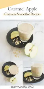 How to make caramel apple oatmeal smoothie