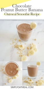 How to make chocolate peanut butter banana oatmeal smoothie