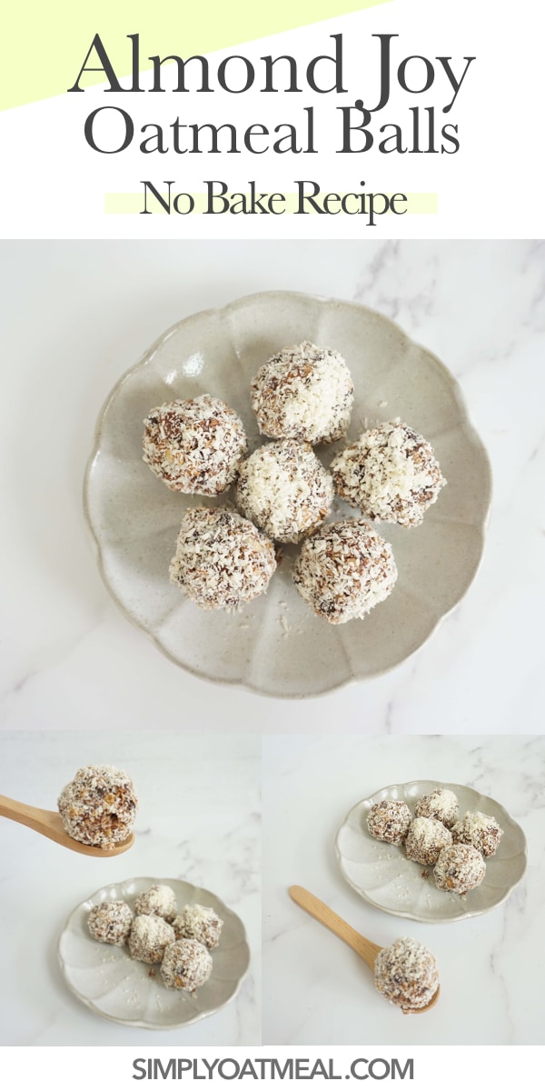 No Bake Almond Joy Oatmeal Balls (Vegan, GlutenFree) Simply Oatmeal