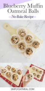 How to make no bake blueberry muffin oatmeal balls