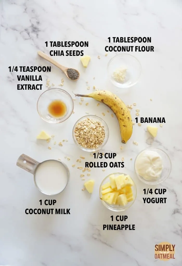 Piña Colada Oatmeal Smoothie - Simply Oatmeal