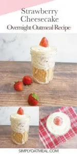 How to make strawberry cheesecake overnight oats