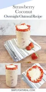 How to make strawberry coconut overnight oats.