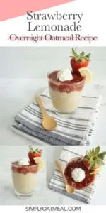 How to make strawberry lemonade overnight oats