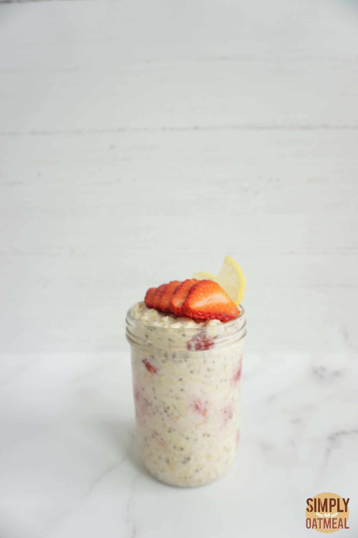 Lemon Strawberry Overnight Oats - Simply Oatmeal