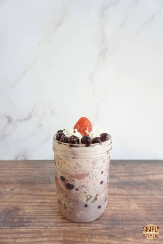 Strawberry Blueberry Overnight Oats Simply Oatmeal