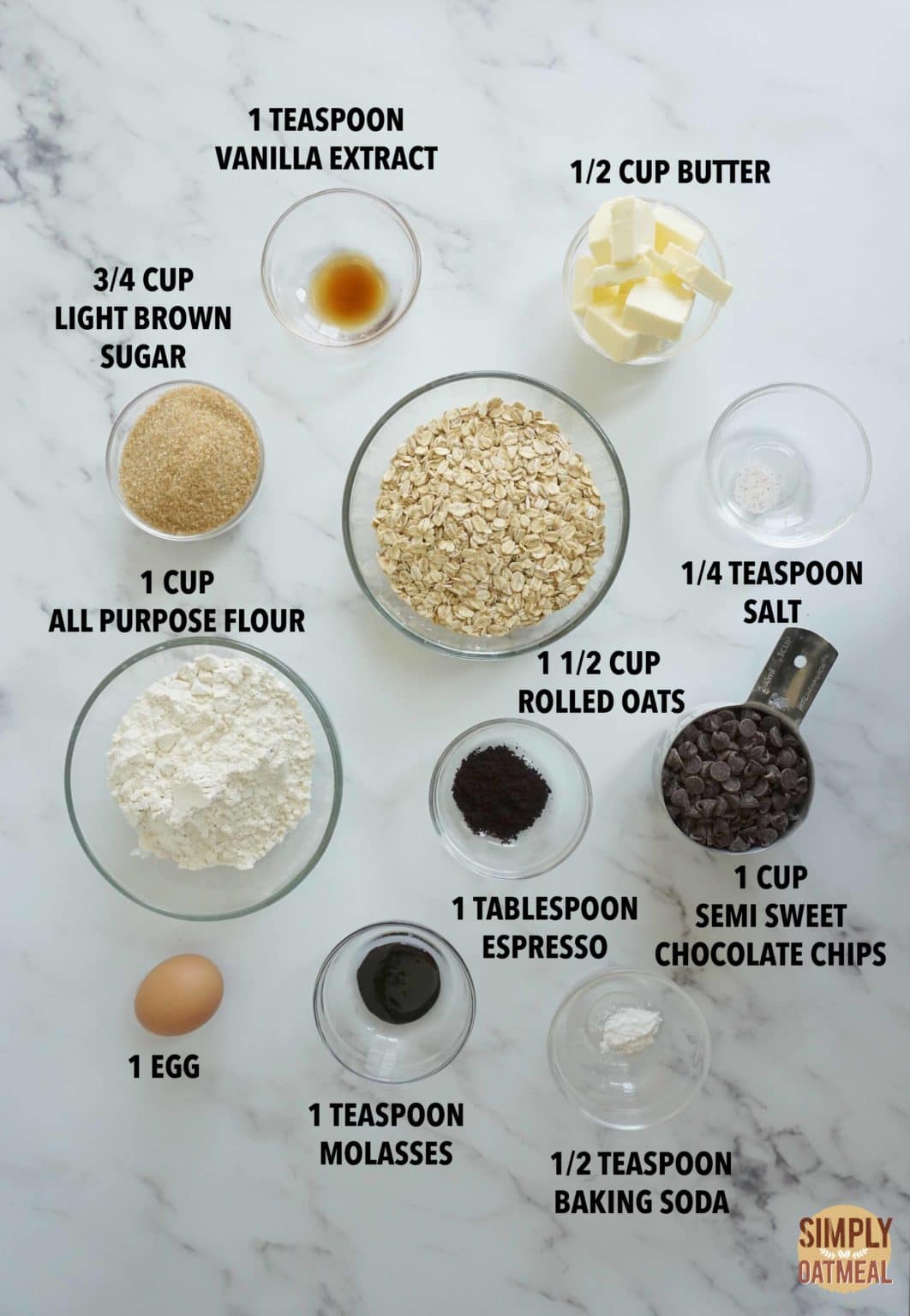 Espresso Chocolate Chip Oatmeal Cookies Simply Oatmeal