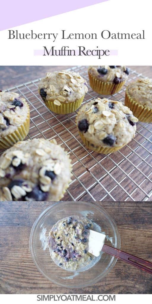 How to make blueberry lemon oatmeal muffins