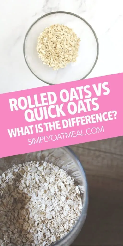 Rolled oats vs quick oats: what is the difference? Quick oats are rolled much thinner than rolled oats. Quick oats cook faster and result in a mushier texture.