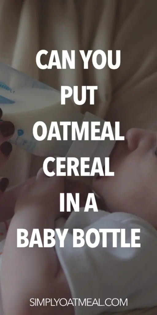 putting rice in baby bottle