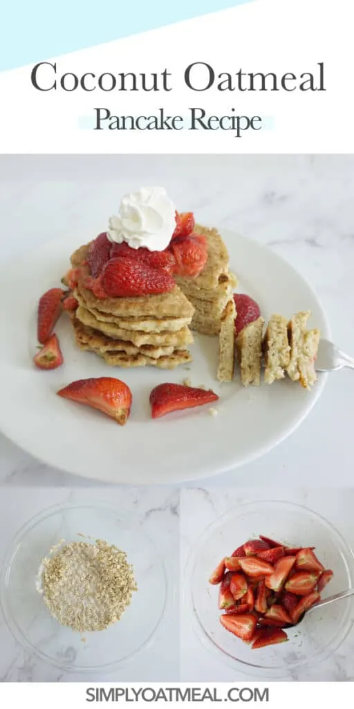 How to make coconut oatmeal pancakes.