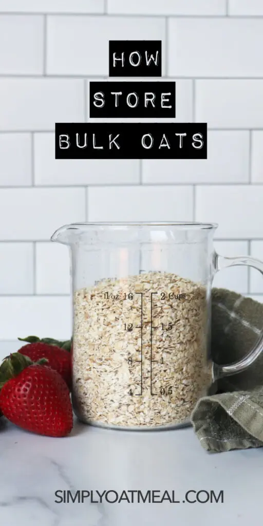 How to store bulk oatmeal