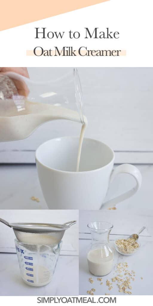 How to make oat milk creamer with step by step pictures