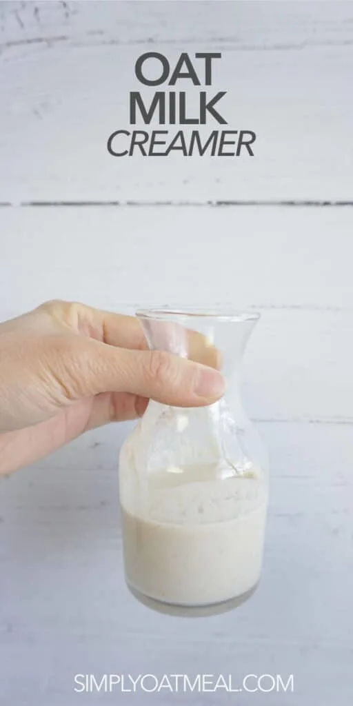 Oat milk creamer in a mini carafe