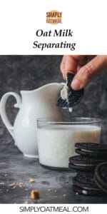 Oat milk separating
