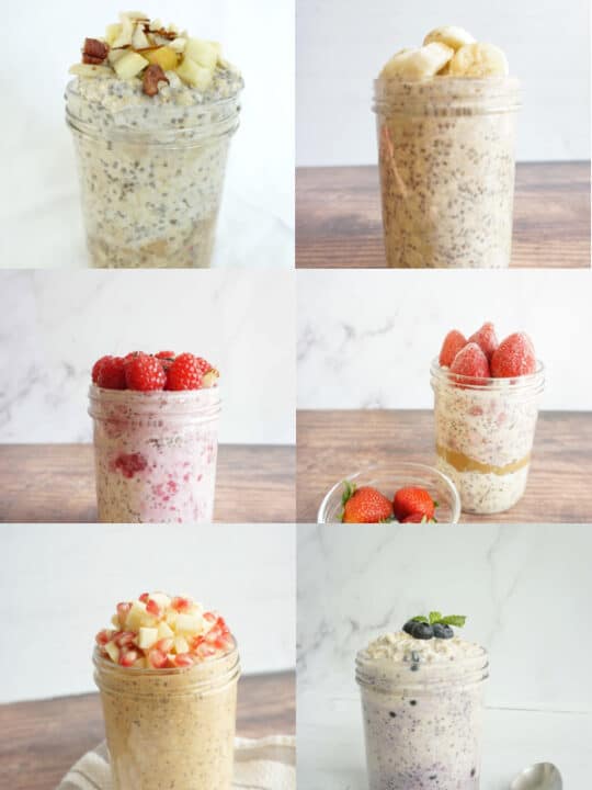 Overnight Oats With Chia Seeds (Vegan, Gluten Free)