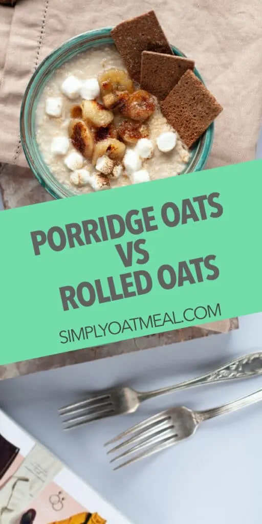 Difference between porridge oats and rolled oats