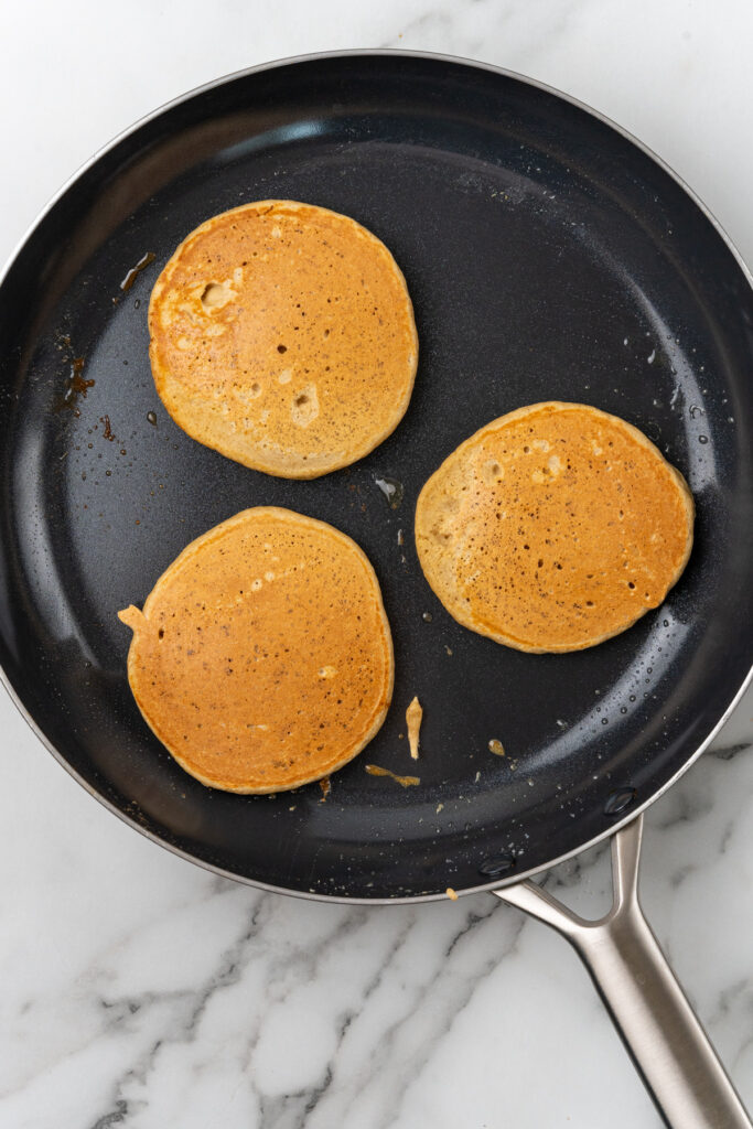 Golden brown pancakes.