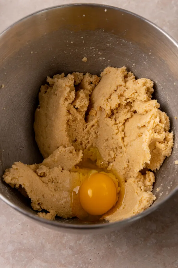 Dough with egg.