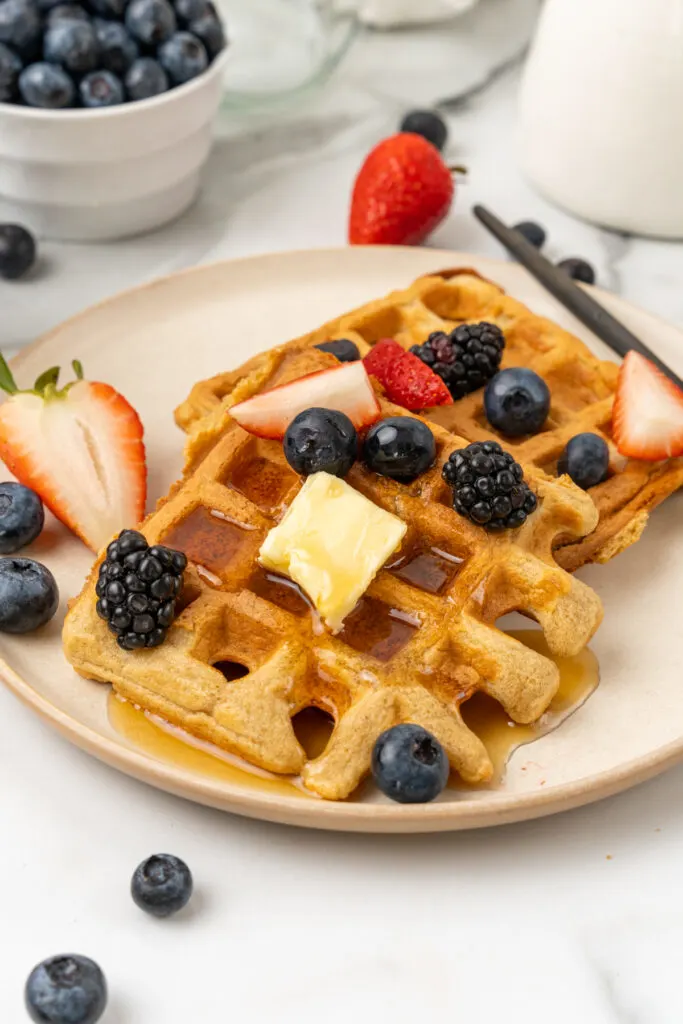 Oat flour waffles.