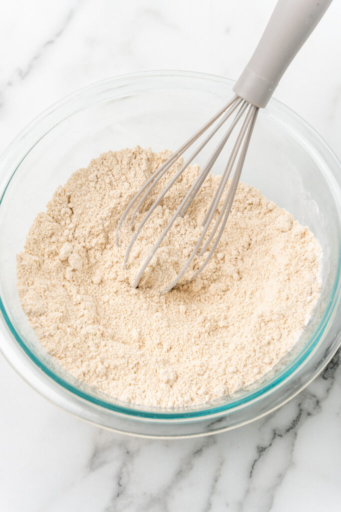 Whisk with dry ingredients.