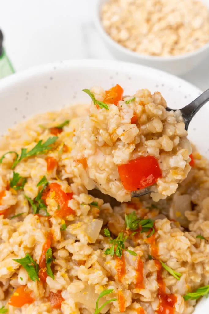 Savory oatmeal.